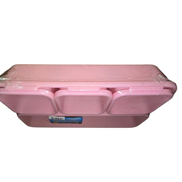 Jot Desk Organizer Drawer Organizer Pink Interlock 5 Piece Set - Picture 3 of 4